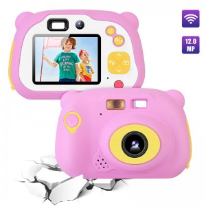 Lasten kamera 8.0MP: n ladattava digitaalinen etu- ja takakamerakamera Lasten videokamera, lelut 4–10-vuotiaille pojille ja tytöille